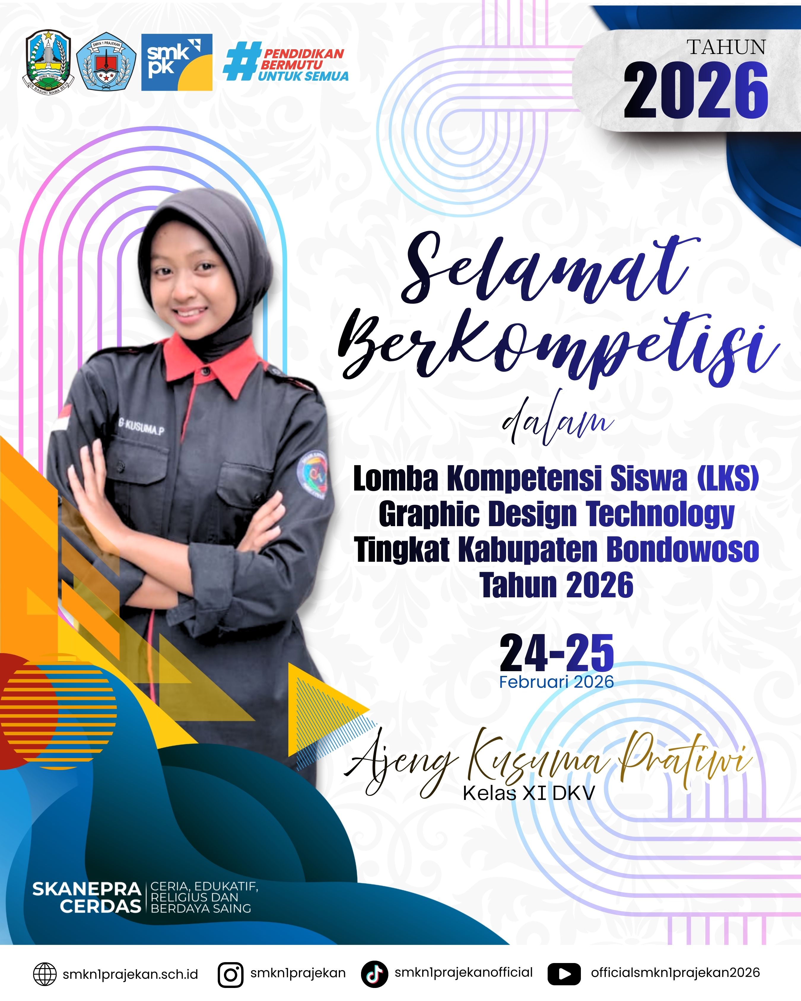 Selamat Berkompetisi lomba Kompetensi Siswa (LKS) Graphic Design technology Tingkat Kabupaten Bondowoso tahun 2026